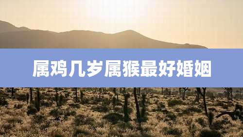 属鸡几岁属猴最好婚姻