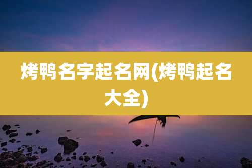 烤鸭名字起名网(烤鸭起名大全)