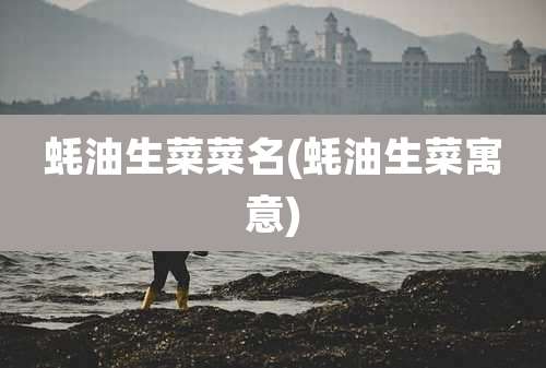 蚝油生菜菜名(蚝油生菜寓意)