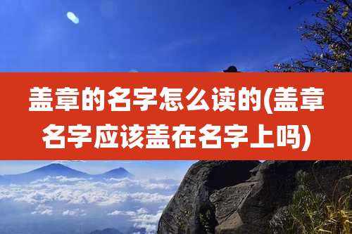 盖章的名字怎么读的(盖章名字应该盖在名字上吗)