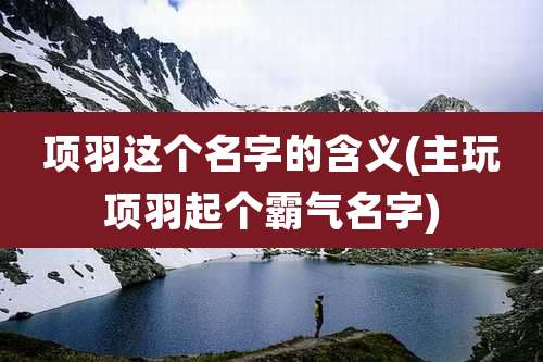 项羽这个名字的含义(主玩项羽起个霸气名字)