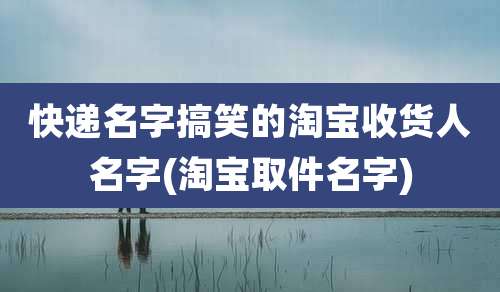 快递名字搞笑的淘宝收货人名字(淘宝取件名字)