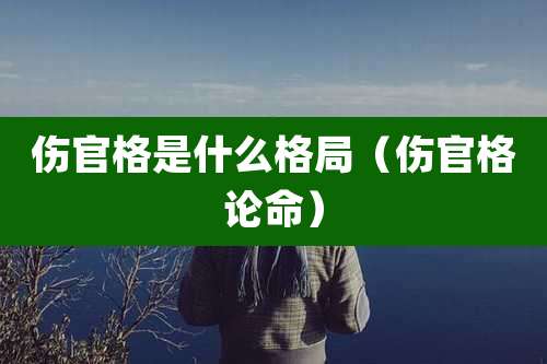 伤官格是什么格局（伤官格论命）