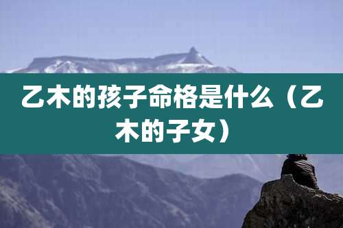 乙木的孩子命格是什么（乙木的子女）