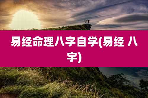 易经命理八字自学(易经 八字)