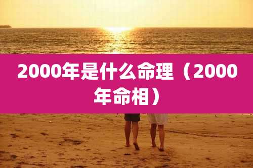 2000年是什么命理（2000年命相）