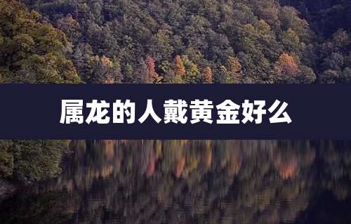 属龙的人戴黄金好么