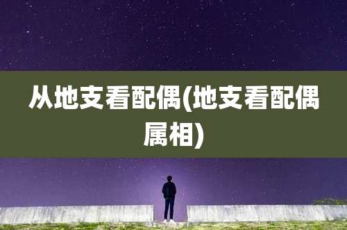 从地支看配偶(地支看配偶属相)