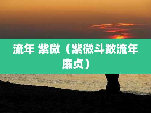 流年 紫微(紫微斗数流年廉贞)