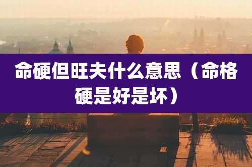 命硬但旺夫什么意思（命格硬是好是坏）