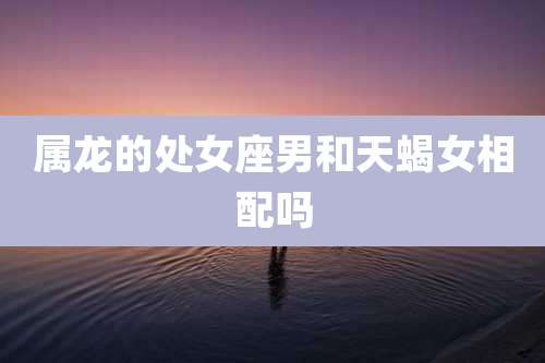 属龙的处女座男和天蝎女相配吗