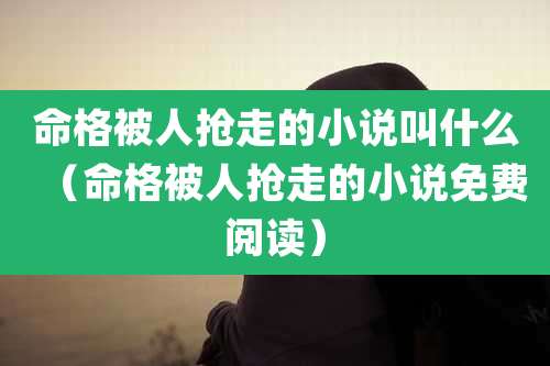 命格被人抢走的小说叫什么（命格被人抢走的小说免费阅读）