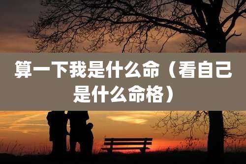 算一下我是什么命（看自己是什么命格）