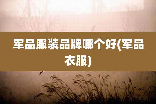 军品服装品牌哪个好(军品衣服)