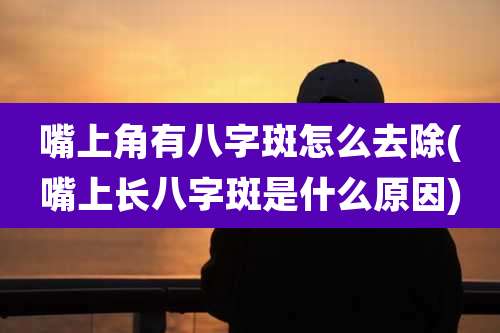 嘴上角有八字斑怎么去除(嘴上长八字斑是什么原因)