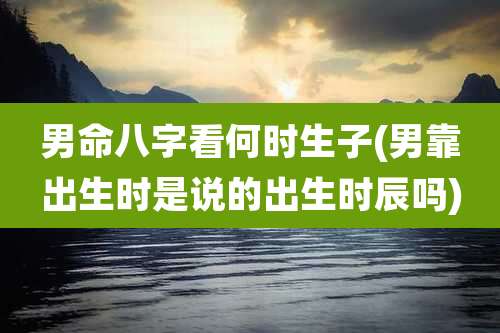 男命八字看何时生子(男靠出生时是说的出生时辰吗)