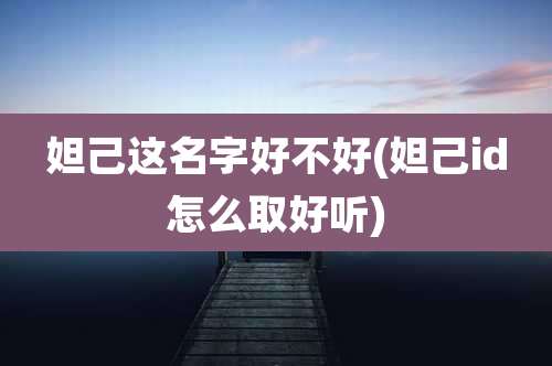 妲己这名字好不好(妲己id怎么取好听)