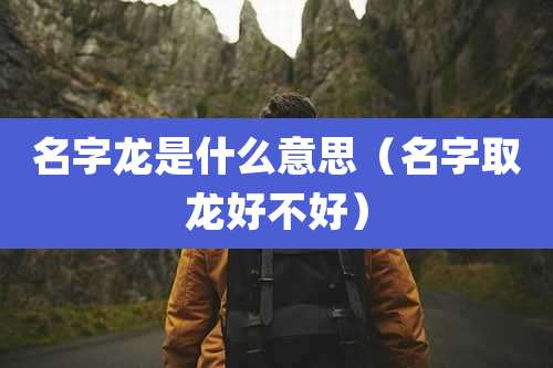 名字龙是什么意思（名字取龙好不好）