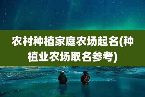 农村种植家庭农场起名(种植业农场取名参考)
