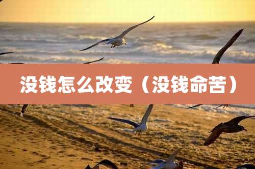 没钱怎么改变（没钱命苦）