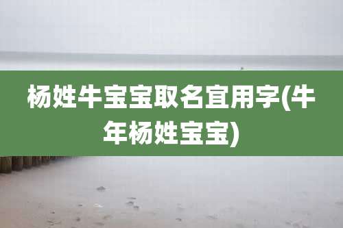 杨姓牛宝宝取名宜用字(牛年杨姓宝宝)