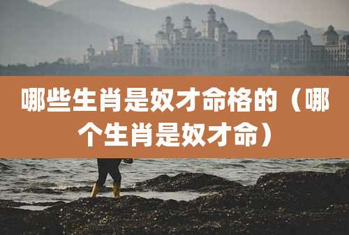 哪些生肖是奴才命格的（哪个生肖是奴才命）