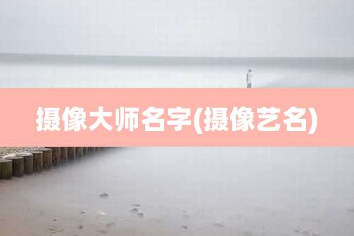 摄像大师名字(摄像艺名)