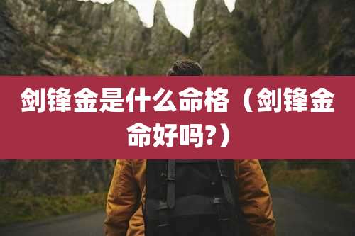 剑锋金是什么命格（剑锋金命好吗?）