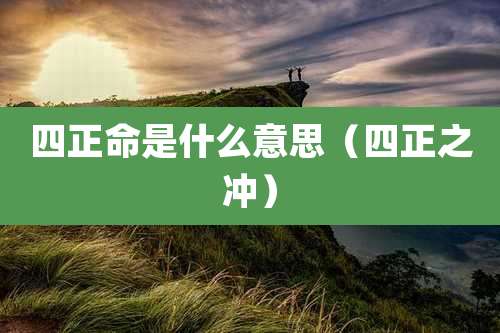 四正命是什么意思（四正之冲）
