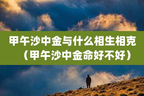 甲午沙中金与什么相生相克（甲午沙中金命好不好）