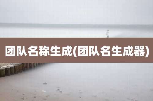 团队名称生成(团队名生成器)
