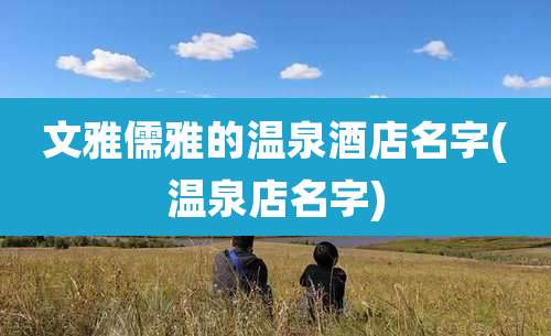 文雅儒雅的温泉酒店名字(温泉店名字)