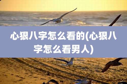 心狠八字怎么看的(心狠八字怎么看男人)
