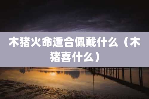 木猪火命适合佩戴什么（木猪喜什么）