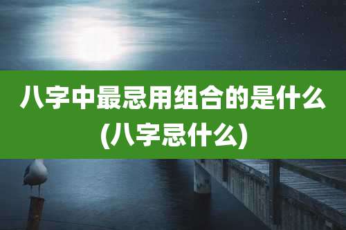 八字中最忌用组合的是什么(八字忌什么)