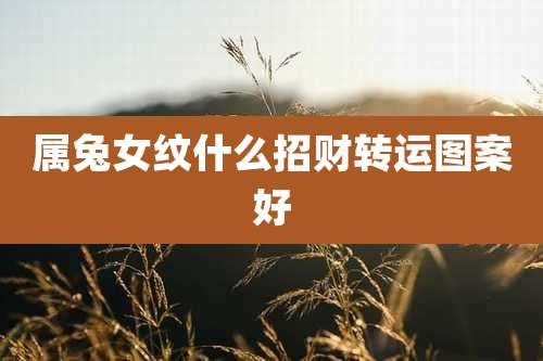 属兔女纹什么招财转运图案好