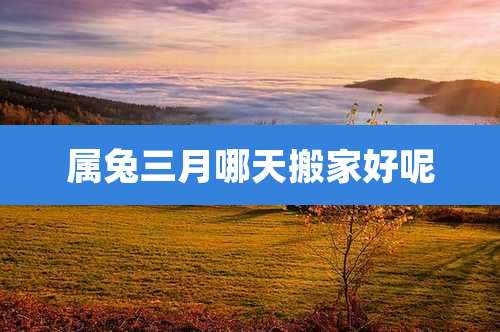 属兔三月哪天搬家好呢