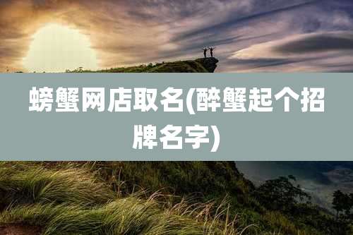 螃蟹网店取名(醉蟹起个招牌名字)