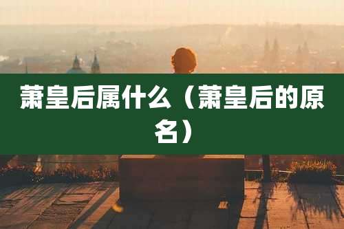 萧皇后属什么（萧皇后的原名）