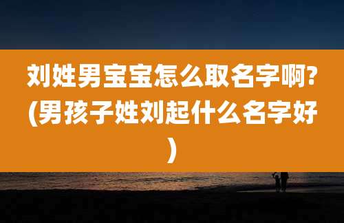 刘姓男宝宝怎么取名字啊?(男孩子姓刘起什么名字好)