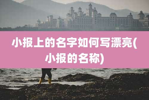 小报上的名字如何写漂亮(小报的名称)