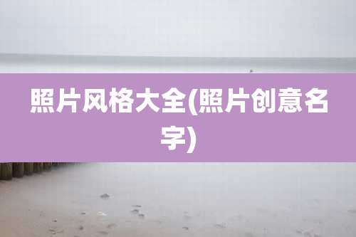 照片风格大全(照片创意名字)