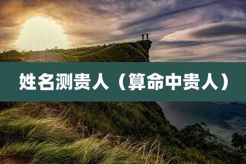 姓名测贵人（算命中贵人）