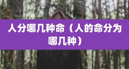 人分哪几种命（人的命分为哪几种）