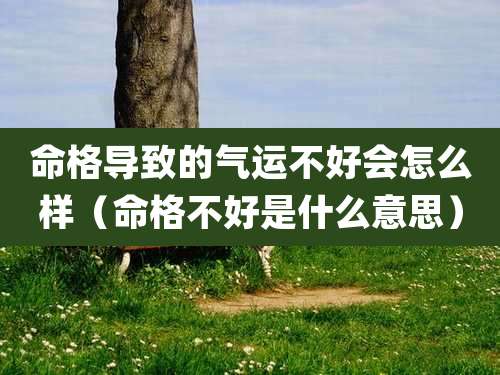 命格导致的气运不好会怎么样（命格不好是什么意思）