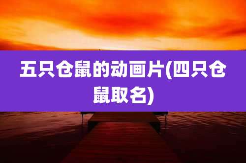 五只仓鼠的动画片(四只仓鼠取名)