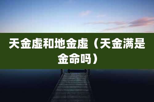 天金虚和地金虚（天金满是金命吗）