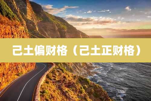 己土偏财格（己土正财格）