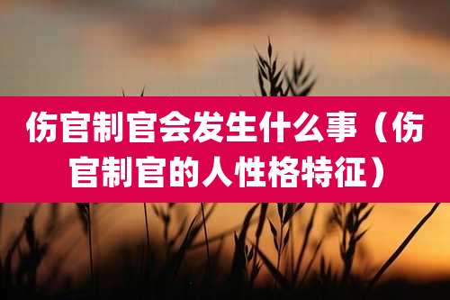 伤官制官会发生什么事(伤官制官的人性格特征)