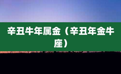辛丑牛年属金(辛丑年金牛座)